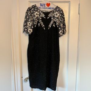 Vintage Stenay beaded cocktail dress size 14